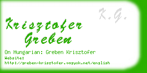 krisztofer greben business card
